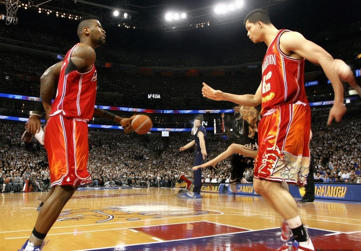 2004年NBA经典对决：勒布朗VS姚麦激情战记(图2)
